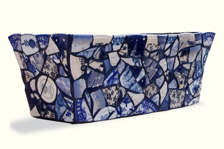 Mosaik - Blaues Porzellan